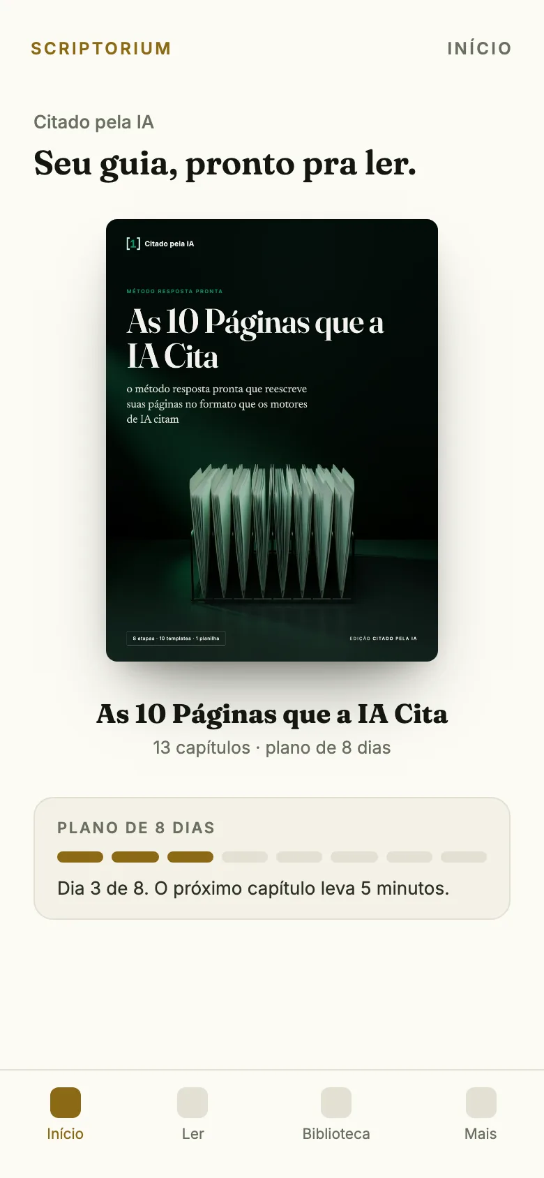 Capa do ebook As 10 Páginas que a IA Cita