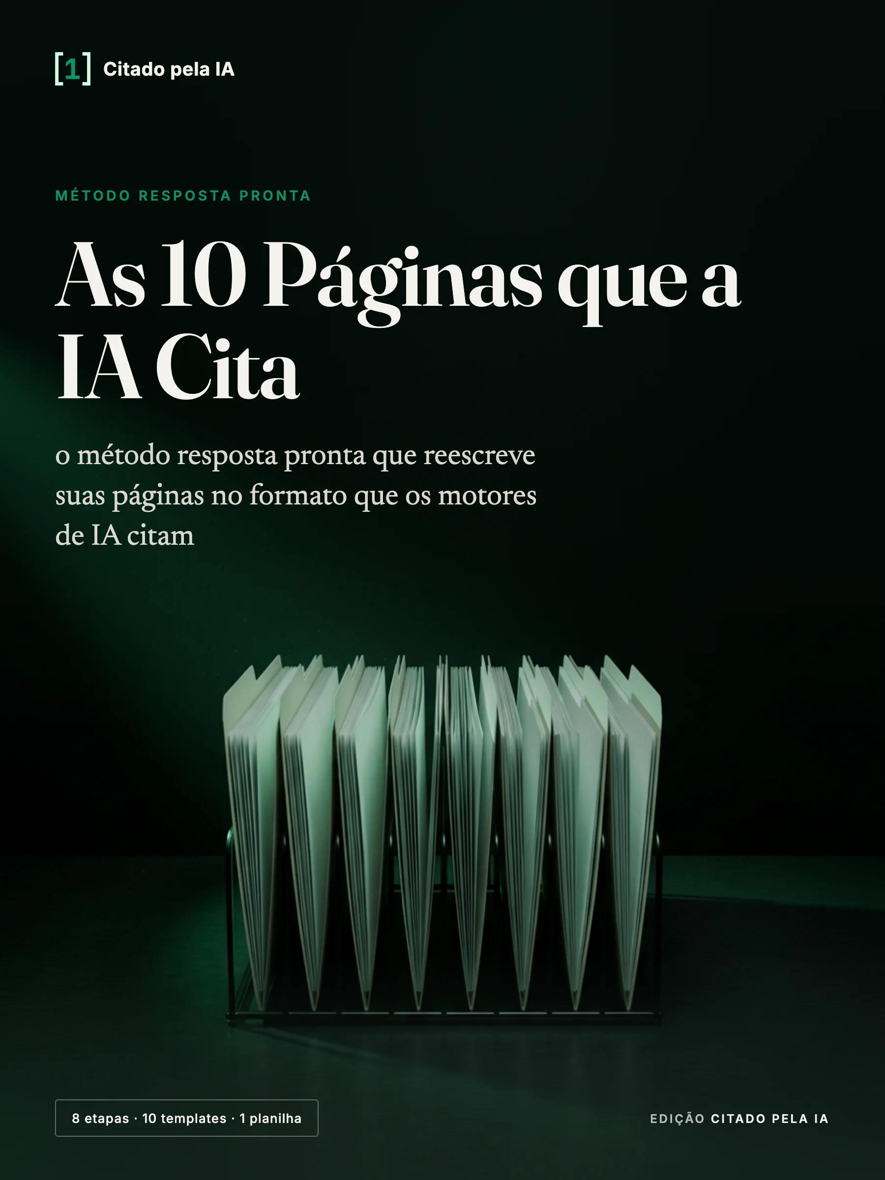 Capa do ebook As 10 Páginas que a IA Cita